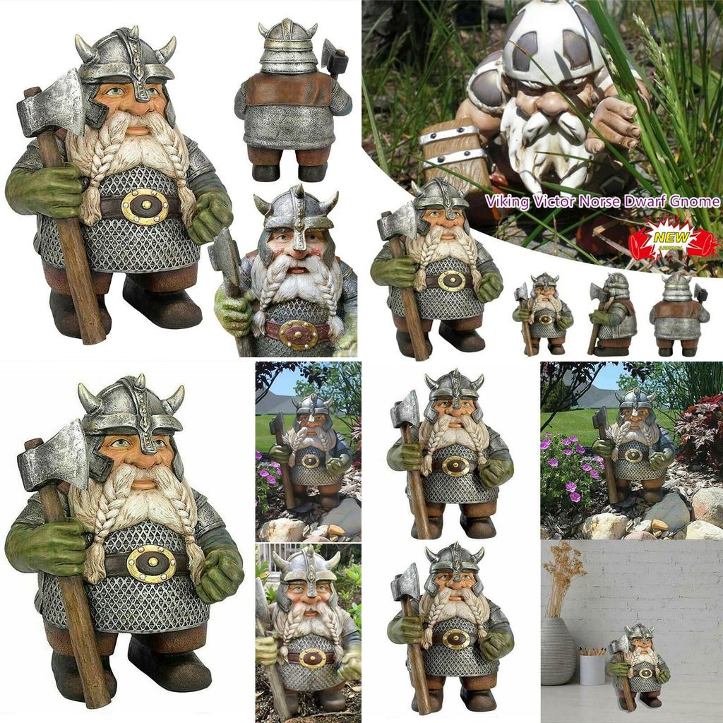 Прочная высококачественная смола Викинги Победитель Норвежский Гном Садовый Фигурка