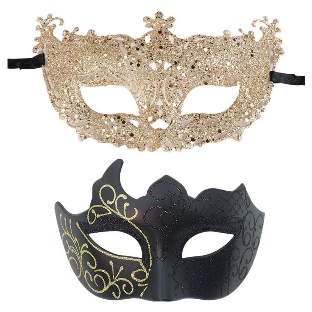 2PCS/set Couple Masks Venetian Masquerade Party Painted Mask Eye Mask Performance Dance Carnival Party Costume Cosplay Props
