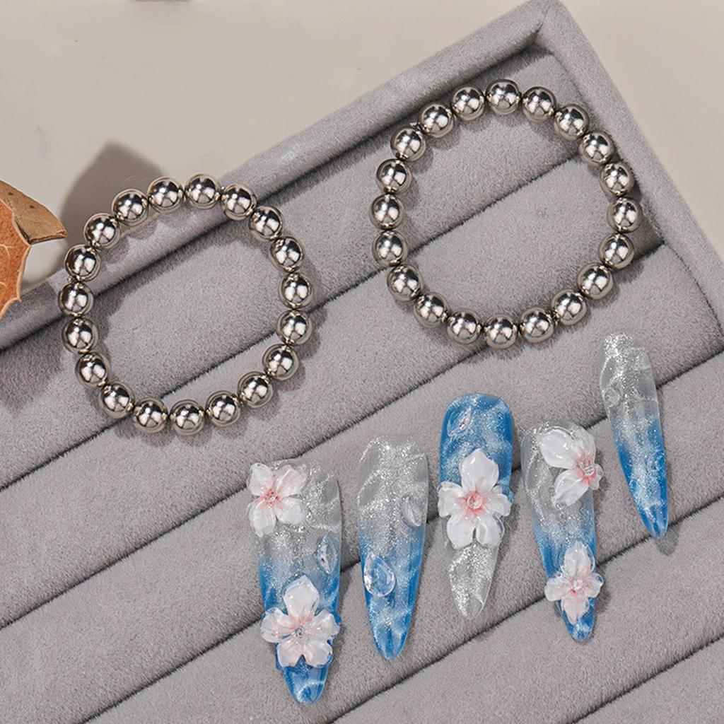 20 шт. Магнитные бусины «Кошачий глаз» с эффектом водных рябей, в океанском стиле, магнитные круглые шарики, гель-лак для ногтей, 3D-эффект полос, инструменты для маникюра