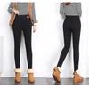 Women's High-Waist Lamb Fleece Leggings - Velvet Thickened, Warm Cotton Pants for Autumn/Winter Outerwear.
