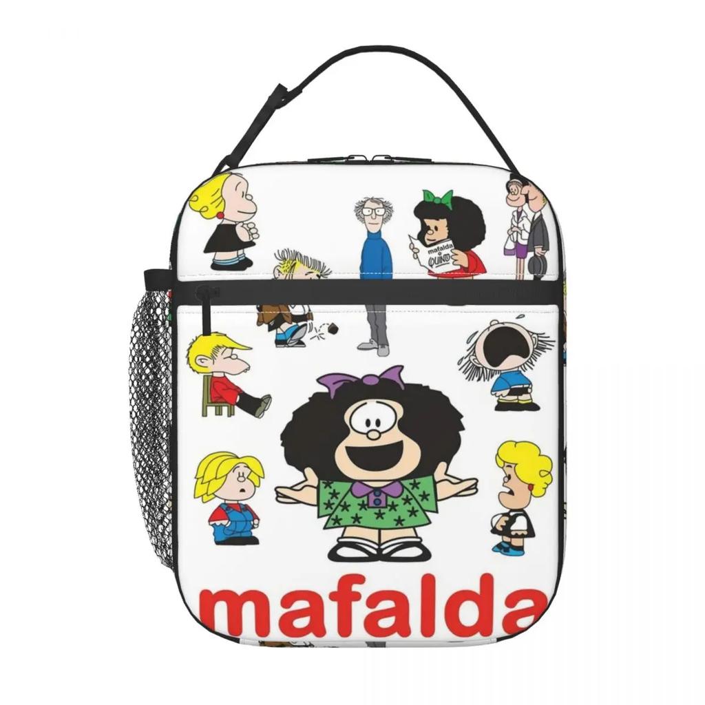 Аксессуары для плакатов Mafalda And Family, изолированная сумка для ланча в школе, сумка для хранения еды, портативный охладитель, термобоксы для ланча