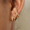 Fashion Gold Color Zircon Hoop Earrings for Women Boho Geometric Statement Earrings Jewelry Gifts 2025