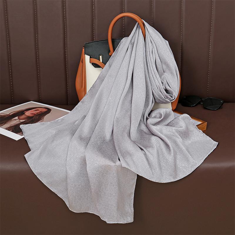 Большой размер шелковистый шарф с пятнами для женщин, простой платок, роскошный хиджаб, длинная бандана, вечернее платье, шали и накидки