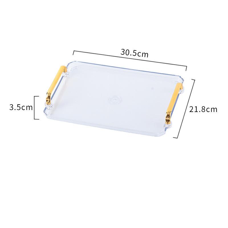 Пластиковый поднос для хранения продуктов Подносы для десерта и чая Тарелки для завтрака Хлебные тарелки Прямоугольные косметические тарелки Кухонные принадлежности