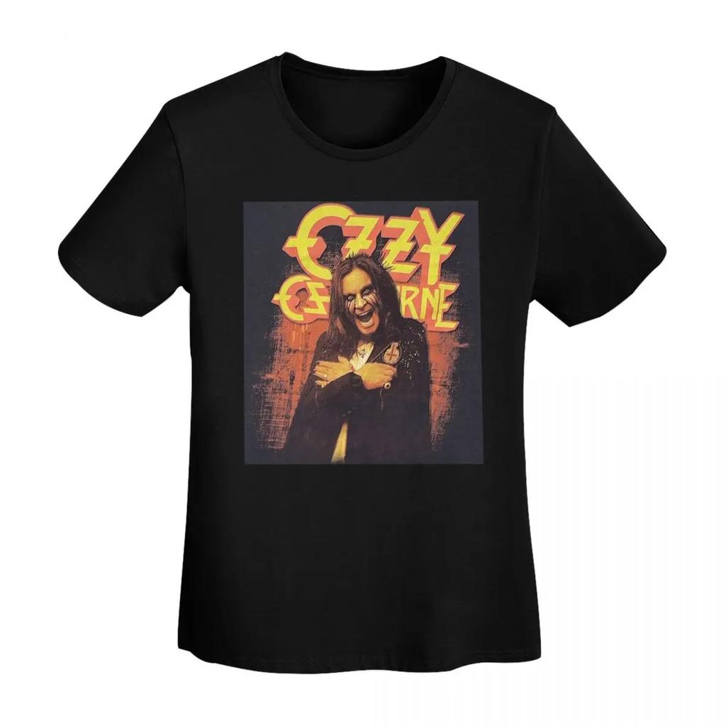 Ozzy Osbourne Merch TShirt Women Short Sleeve T Shirts Crew Neck Streetwear Cotton Summer Tees Streetwear