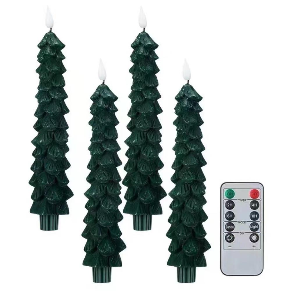 Flameless Christmas Tree LED Candles Battery Operated Atmosphere Lamp Electric Candle Light Dinner