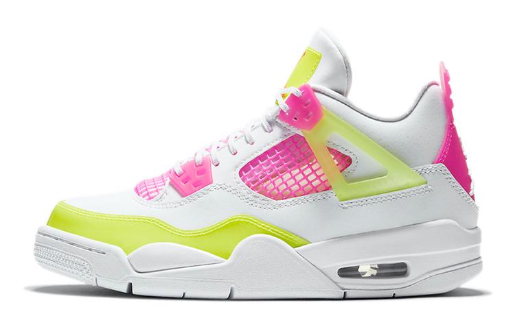 Jordan 4 Ретро Белый Лимонный Розовый GS CV7808-100