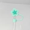 1pcs Straw Cover Cap for Stanley Cup Begonia Flower Dust-Proof Straw Toppers 10mm Reusable Silicone Straw Tips Lids Party Decor