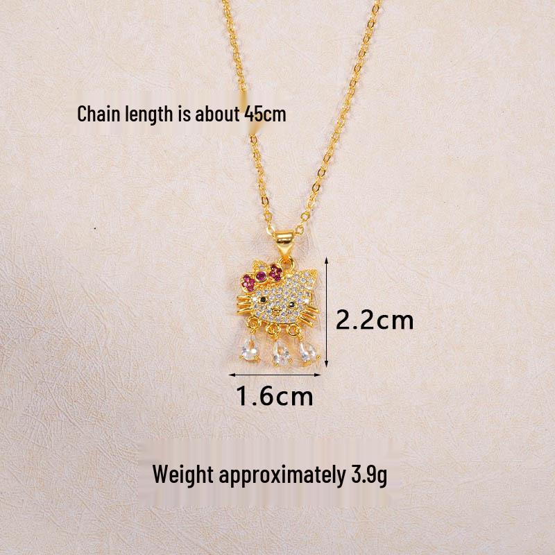 Вьетнамский набор из ожерелья-клевера с золотым покрытием, кольца и браслета с пятью цветами