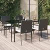 VidaXL Garden Dining Furniture and Cushions 5pcs Black Wicker 3185122