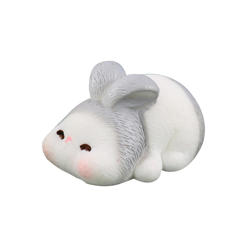 Микро-ландшафт Милая семья кроликов Фигурки животных Декоративные аксессуары Мини Настольные смоляные маленькие украшения