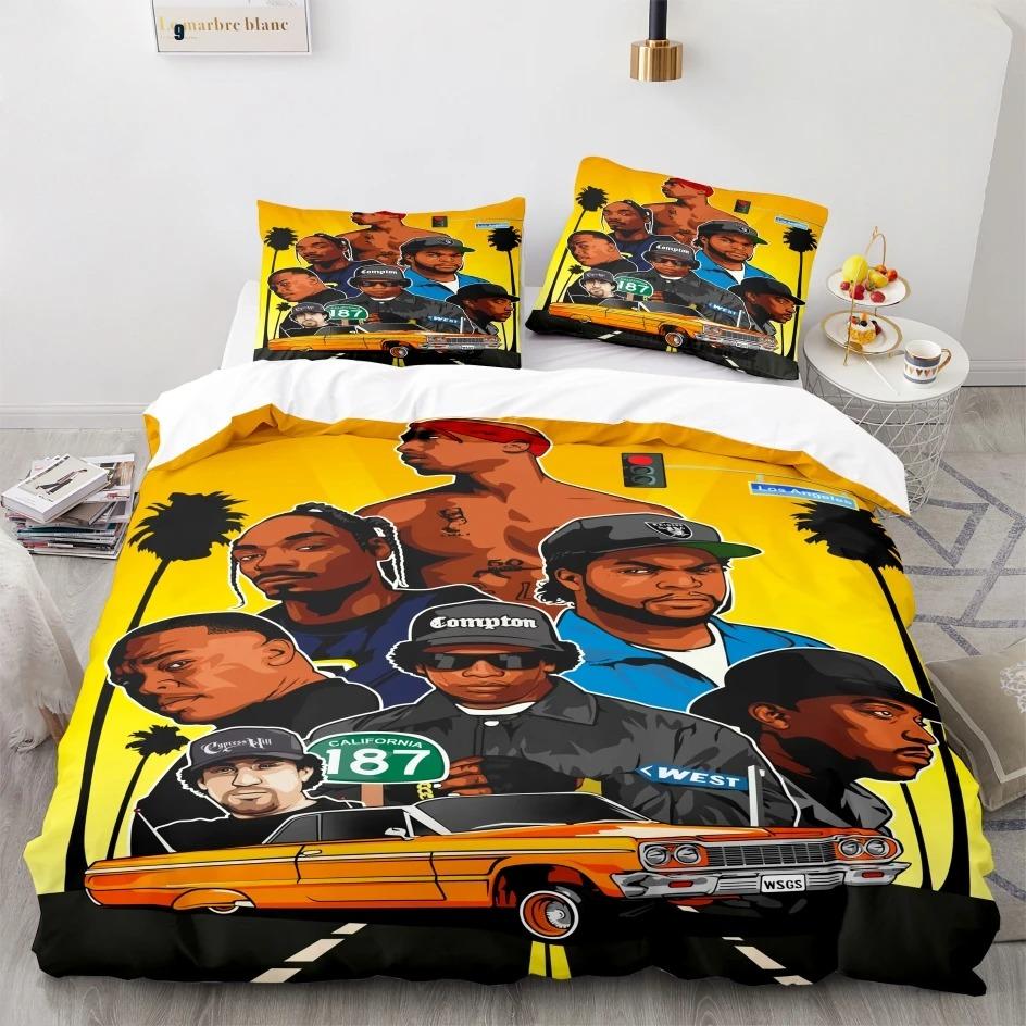 Новый комплект постельного белья Tupac 2 Pac Односпальный Twin Full Queen King Size Tupac 2 Pac Комплект для кровати Взрослые Мальчики Кавайные Комплекты с пододеяльником 3D
