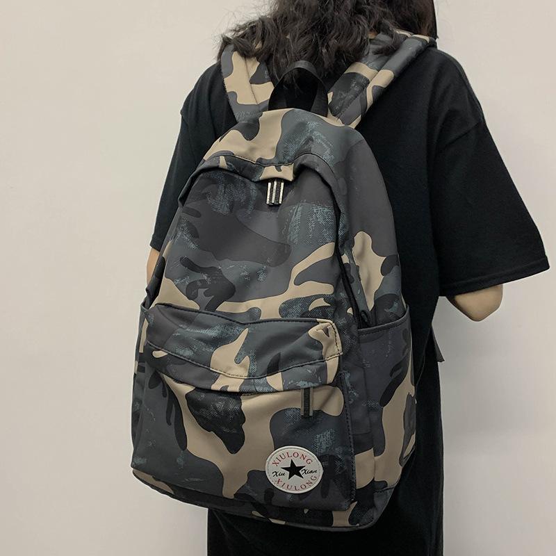 Children's Schoolbags College Students Boys High School Students Camouflage Backpack Junior High School Students Primary School Students