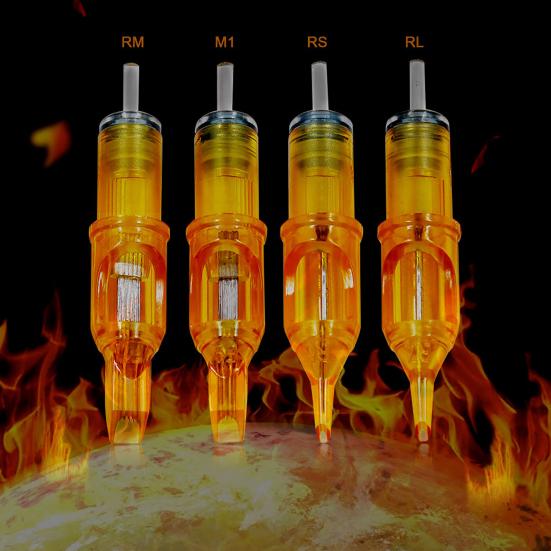 10/16/20 шт., ручка-картридж для татуировок, желтая стрекоза, безопаснее, удобнее, интегрированная ручка для тату-машины, аксессуары