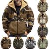 Men's Winter Camouflage Print Jacket Men's Casual Trend Zipper Hooded Jacket