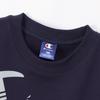 Champion Long Sleeve Crew Neck Sweatshirt with Graphic Logo Schoolboy Navy Kids' Print, CK-YS003,