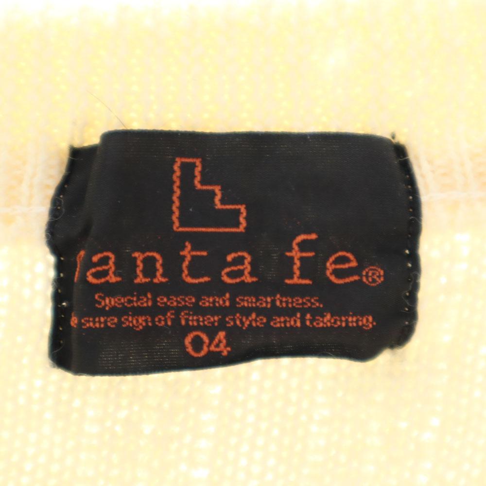 Santa fe 90-х годов Старый свитер с длинным рукавом 4 Вязаный цвета слоновой кости Женский Б/У