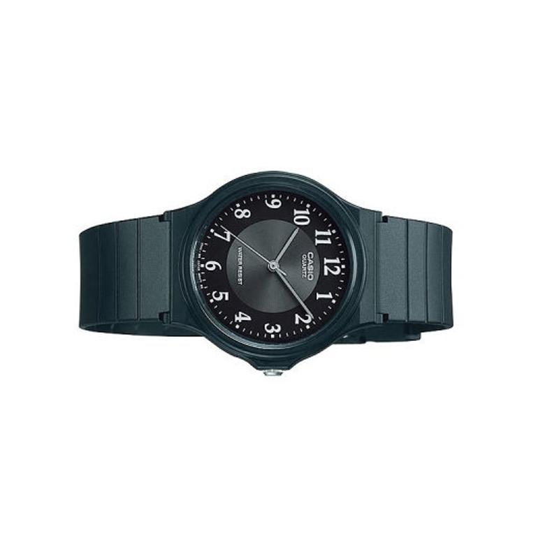Casio Серия YOUTH-дисковый трехстрелочный модный простой деловой универсальный унисекс классический стрелочный черный циферблат водонепроницаемый кварцевый механизм смола MQ-24-1B3