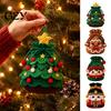 Creative Hobby Supplies DIY Christmas Crochet Gift Bag Material Kit for Beginners, Handmade Knitted Snowman Craft Set Bag, Xmas Tree/Elf/Nutcracker