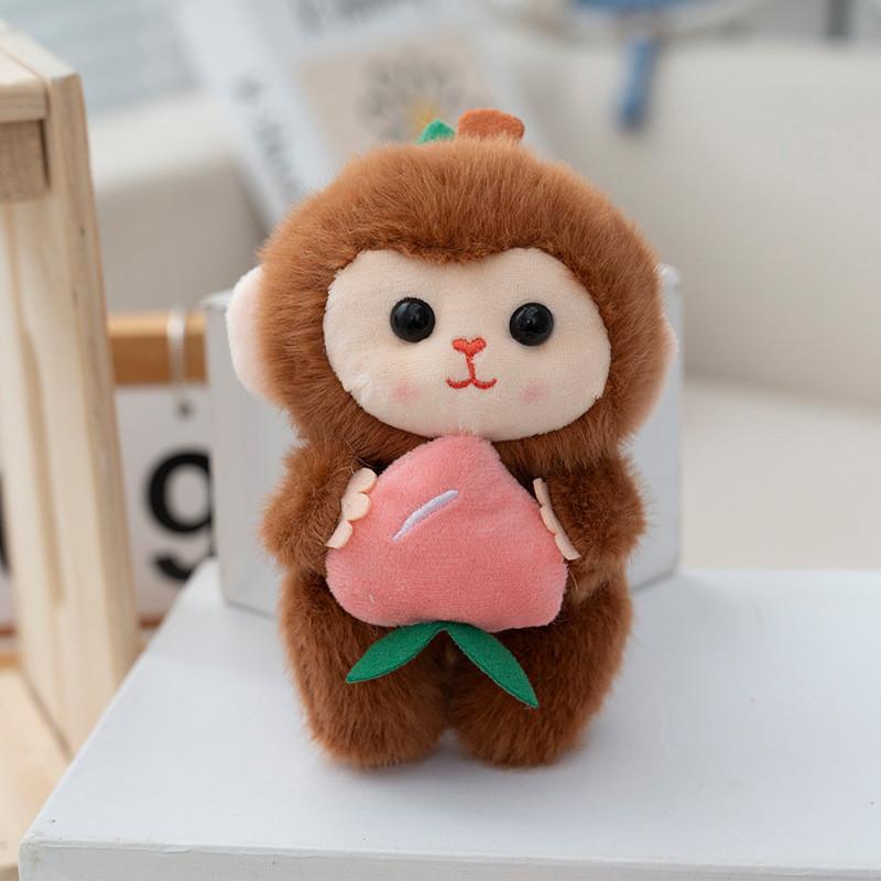 Creative Plush Monkey Doll With Dog Shape For Handbag Decoration And Gift