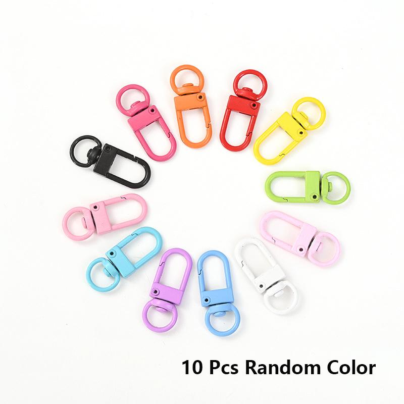 Yogodlns Мини карабины-брелоки из алюминиевого сплава случайных конфетных цветов - 10/50 шт.