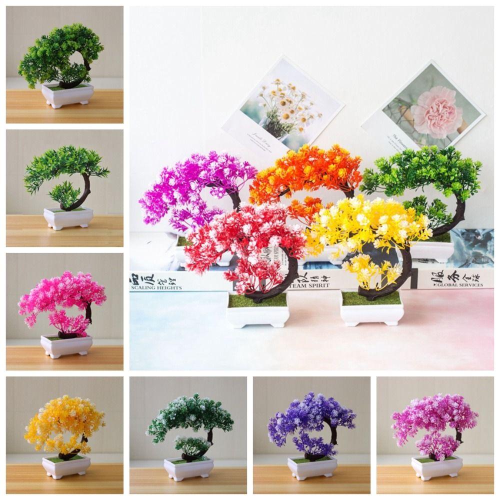 Многоцелевое искусственное растение, реалистичное моделирование растения, искусственные растения в горшках, сад бонсай