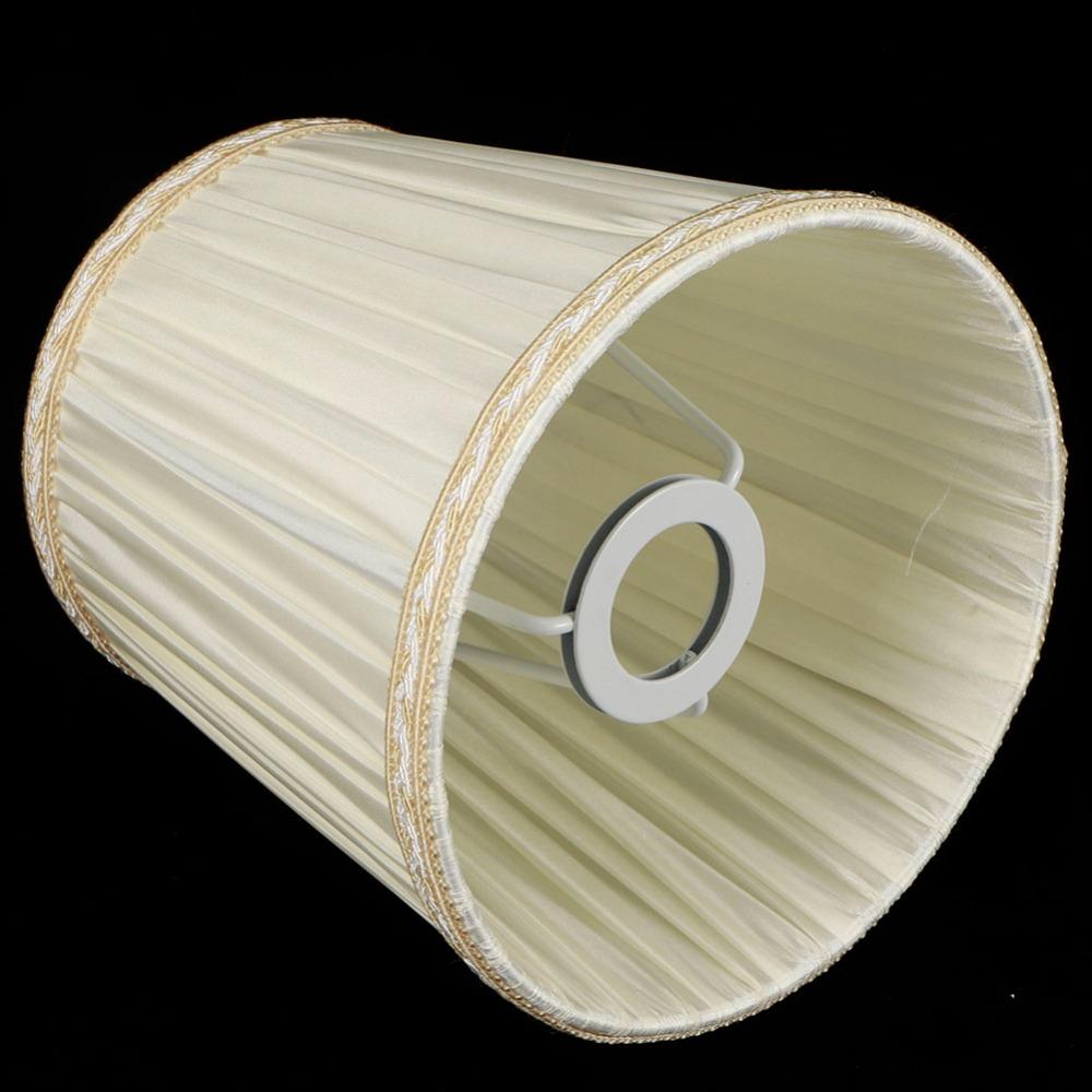 6PCS Cloth Fabric Lampshade Beige Color Pleated Lamp Shades Decorative Small Lamp Shade  Table Lamps