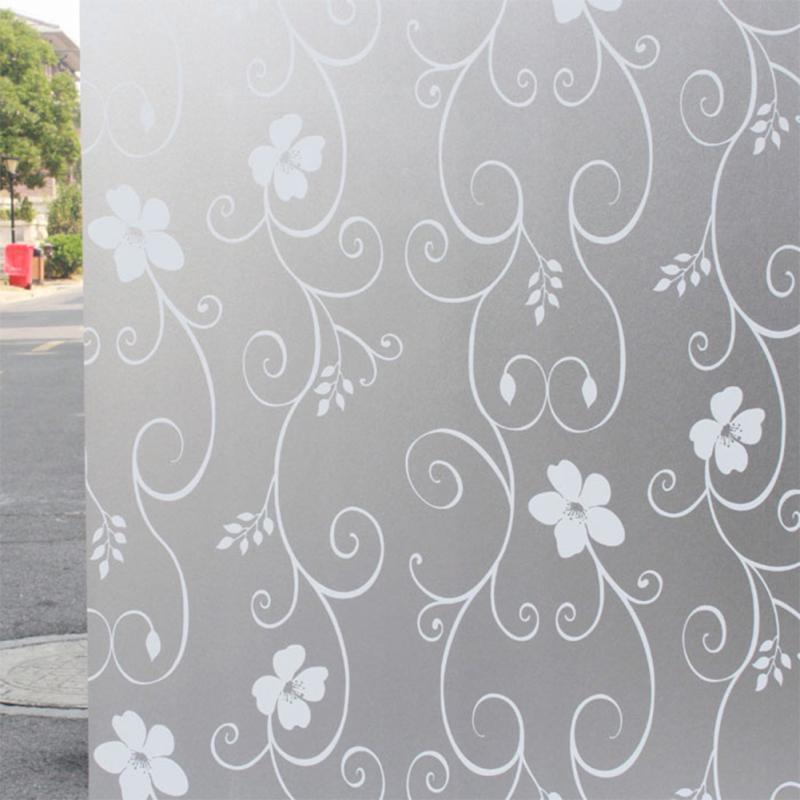 2Mx 45CM ПВХ Водонепроницаемая наклейка из матового стекла для окон ванной комнаты, домашней конфиденциальности