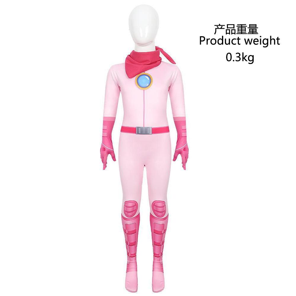 Mario Galaxy Movie Princess Peach battle suit cosplay tight one-piece party performance costume