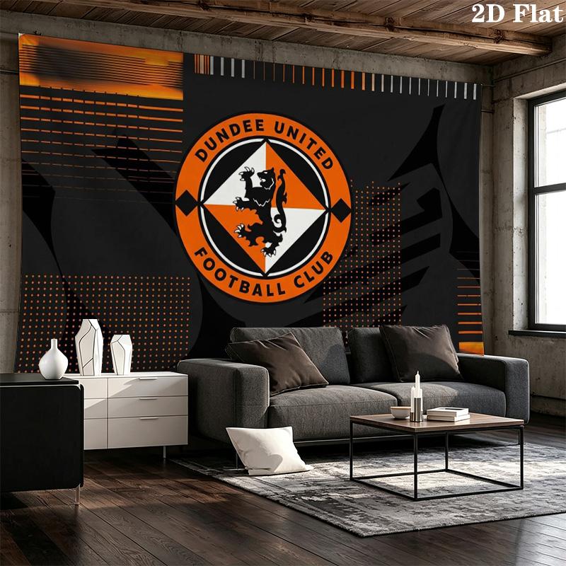 Dundee United FC Wall Tapestry Aesthetic Wall Hanging Printed Fabric Blanket Decorative Tapestries for Bedroom Living Room Home Decor