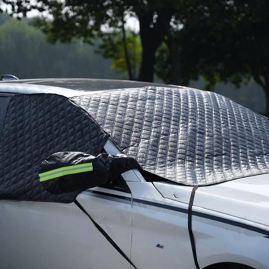 Автомобильный снежный щиток, солнцезащитный козырек, легко устанавливается и снимается, водонепроницаемый чехол для лобового стекла, пылезащитный чехол для быстрого удаления снега и льда с лобового стекла