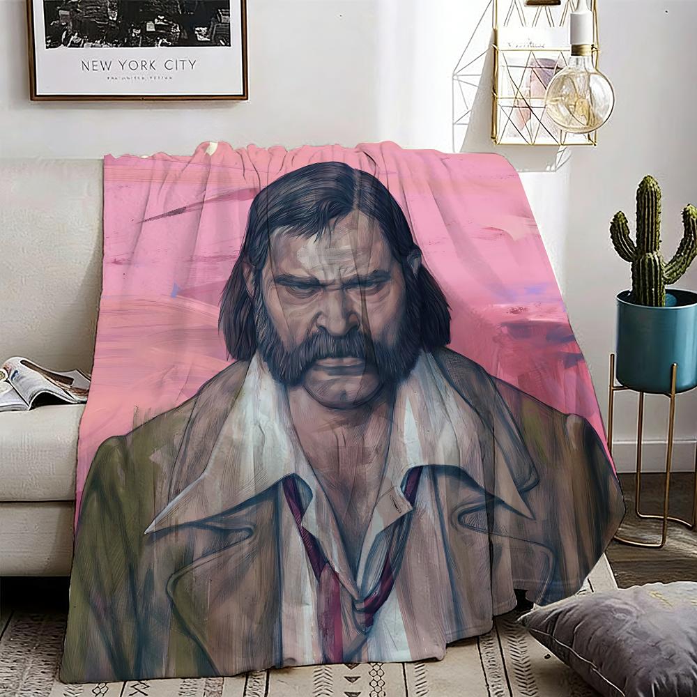 Popular Games Disco Elysium Throw Lightweight 240g Flannel Blanket Soft Skin-friendly for Summer Cooling