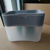 2 In 1 Soap Pump Dispenser for Dishwasher Liquid,Soap, Sponge Holder (385ml) Free Sponge