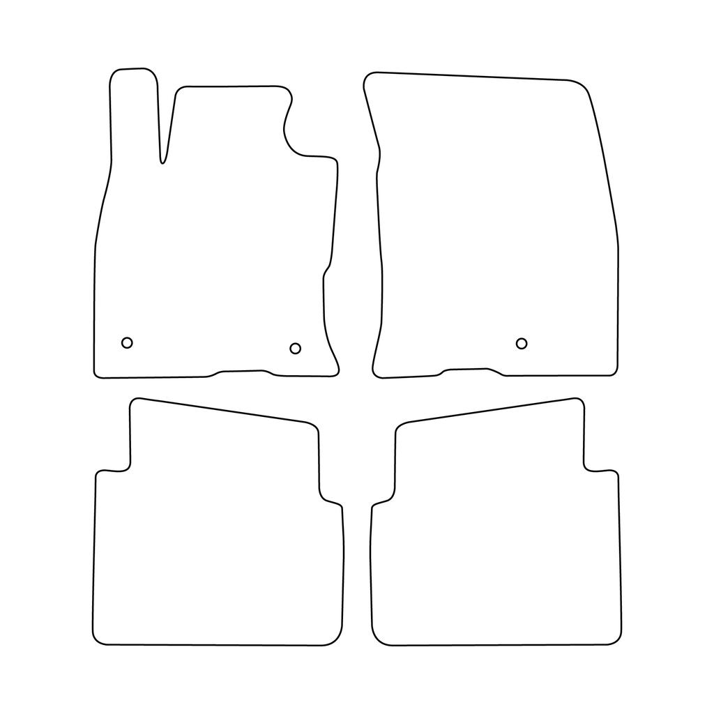 [Blm]Fo058 Black - Set Of Velour Floor Mats To Fit Ford Kuga Iii 2019- - Black Trim
