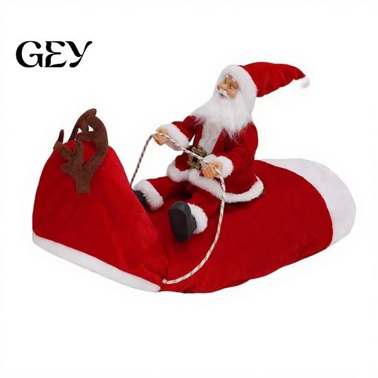 Small Medium Large Dog Apparel Santa Riding Costume, Christmas Rider Pet Outfit, Hooded Funny Photo Props Holiday Cosplay Costume for Dogs, Xmas Party