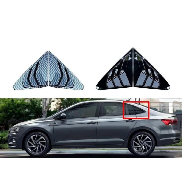 Car Rear Side Window Shutter Cover Fit For Volkswagen VW Virtus 2018-2024 Trim Side Door Louver Cap Trim Auto Accessories