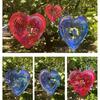 Geometric Art Heart Wind Spinner Yard Art Beating Heart Wind Spinner Balcony Outdoor Garden Decoration Ornament Dream Catcher