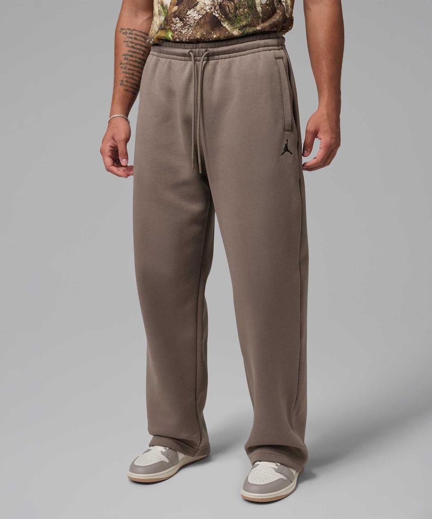 Nike Штаны Jordan Brooklyn Fleece Оверсайз с открытым низом M - Оливково-серый:Черный / Ib7238-040