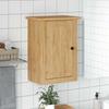 Wall Mounted Bathroom Cabinet with Door BODO Honey Brown 44 x 30 x 60 cm