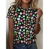 Women's 3D Printed Summer Women's Top Women's T-shirt Short Sleeved Fresh and Sweet T-shirt