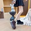 Женские большие размеры мягкие эластичные зимние теплые утепленные сноубутсы нескользящие износостойкие уличные повседневные кроссовки хлопковые ботинки