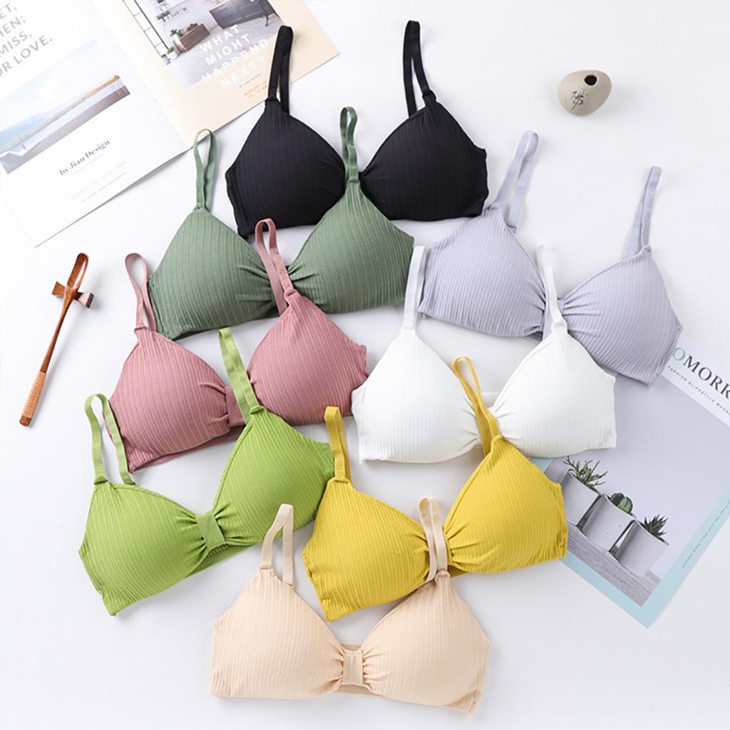 Women Sexy Bra Solid Vest Camisole Breathable Push Up Top Underwear
