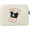 Cleanis Manse Bear iPad Laptop Pouch, White