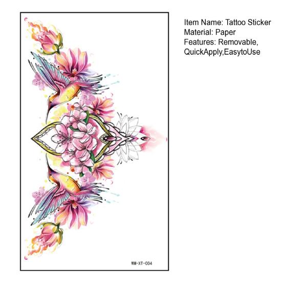 Temporary Tattoo Removable Decorative Paper Eco-friendly Fake Sticker Home Use