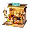 Chinese Retro Style Diy Hut, Wooden Hand-Assembled Building Street View Model House Creative Gift