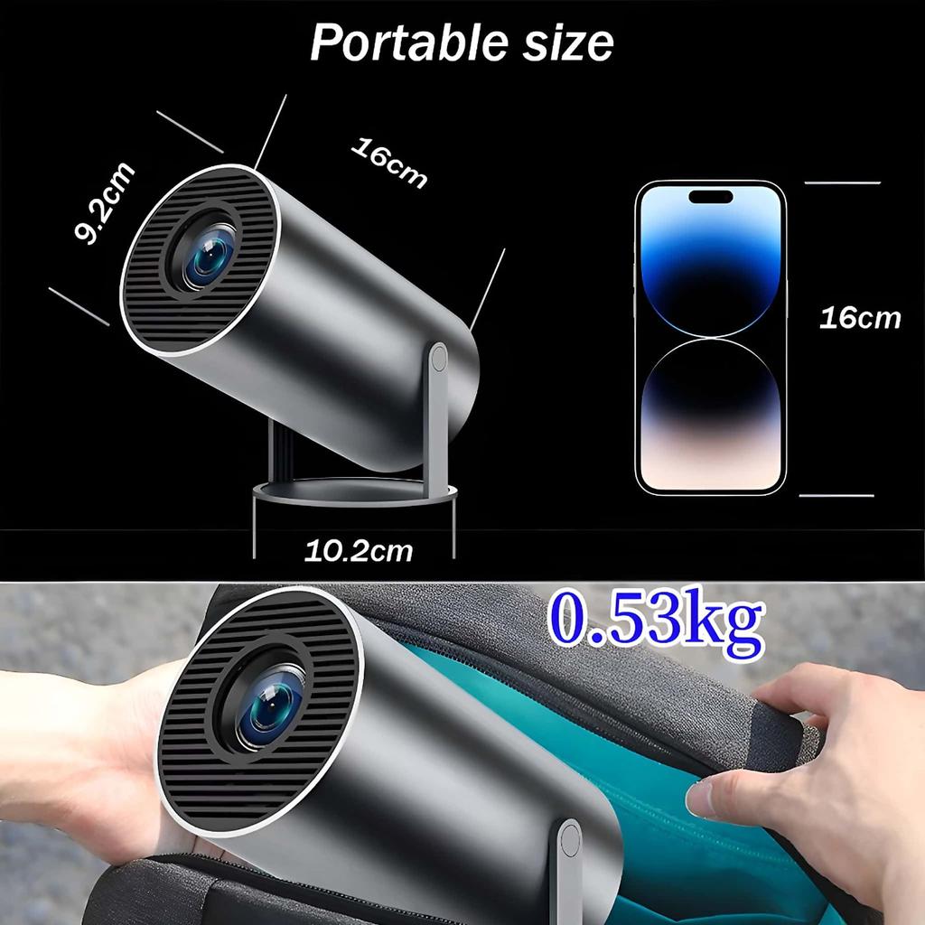 4K Projector Ultra HD Mini Projector Wi-Fi 6 Outdoor Projector