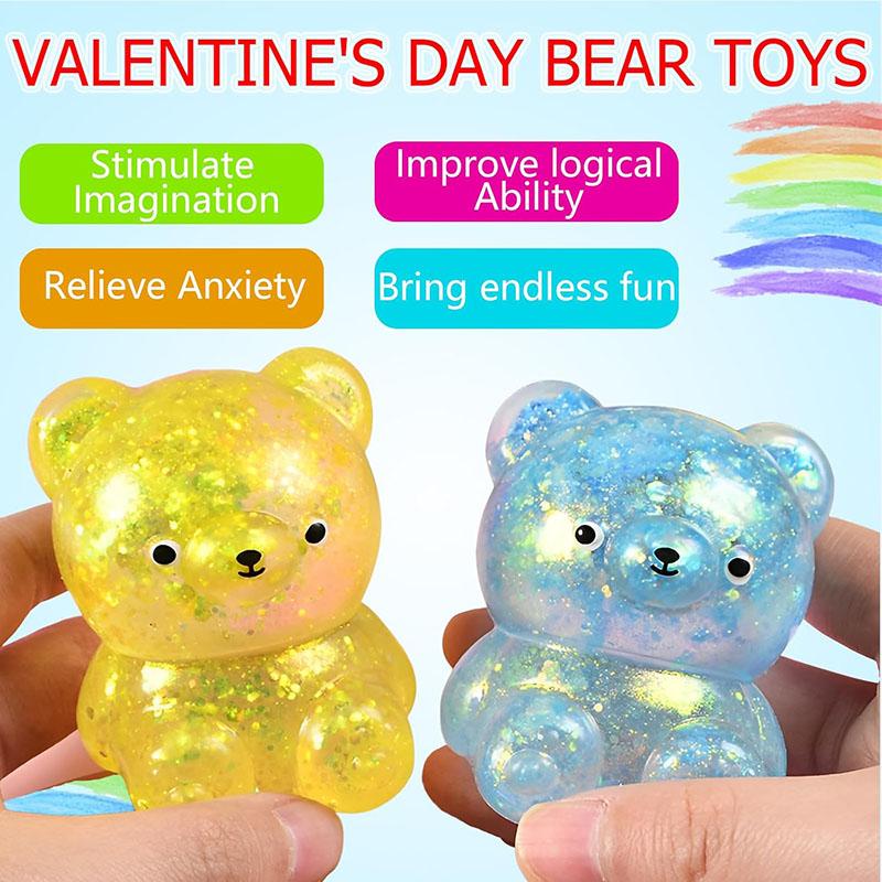 Креативные Кавайные Мягкие Игрушки-Антистресс Медвежонок Сжимаемые Сенсорные Милые Игрушки с Медленным Возвратом для Снятия Стресса Детские Подарки на Вечеринку Призы в Класс