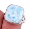 Natural Republic Ларимар Драгоценный камень 925 Стерлинговое серебро Ювелирное кольцо Размер 7.5 w7p06