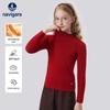 Navigare Girls' Wool Blend Mock Neck Base Layer Sweater