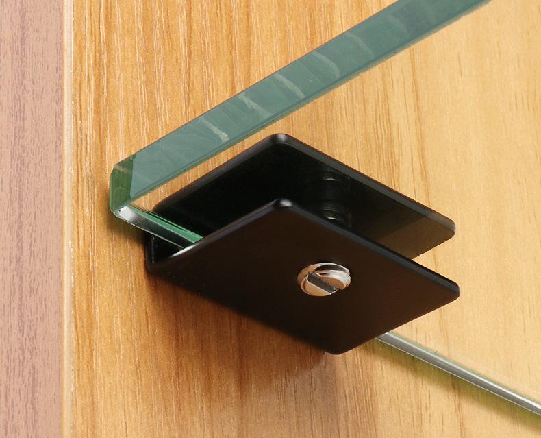 Полукруглый квадратный зажим для стекла из нержавеющей стали, кронштейн для полки